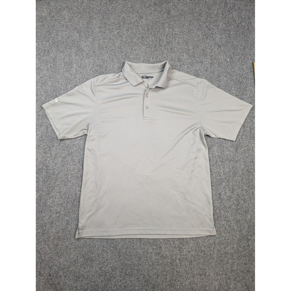 Callaway Polo Shirt Mens Large Gray Golf Performance Moisture Wicking Stretch